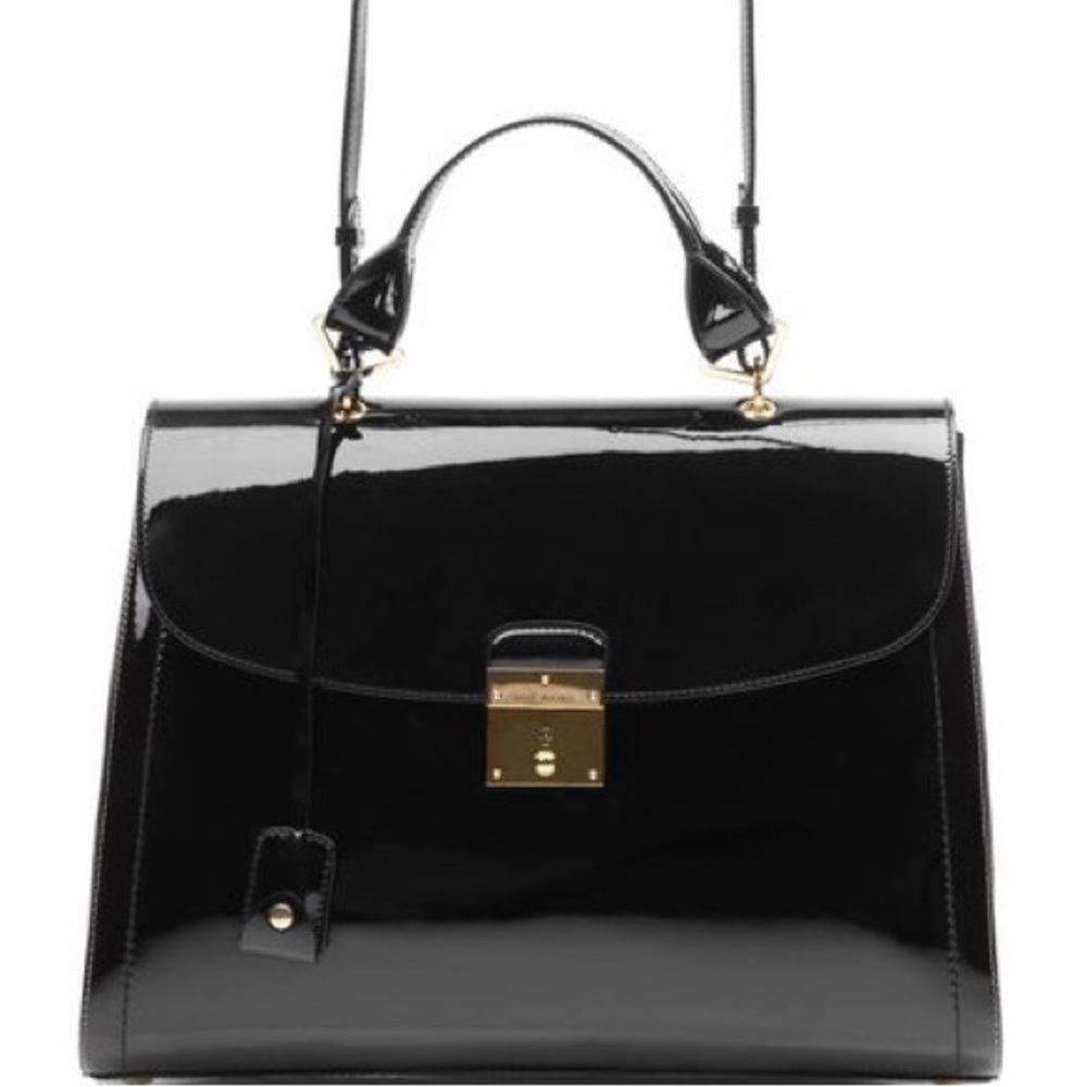 Marc Jacobs 1984 Satchel Black Patent Leather + Strap & Key